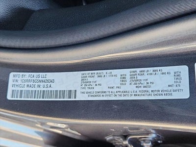 2022 RAM Ram 1500 Big Horn Quad Cab 4x4 6'4' Box