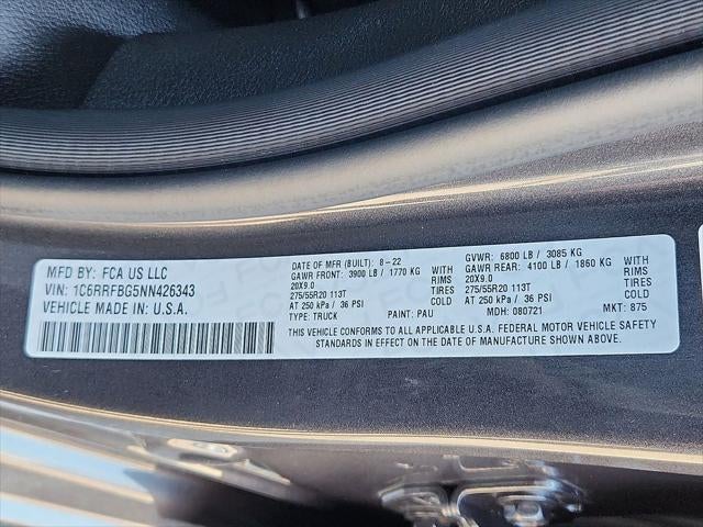2022 RAM Ram 1500 Big Horn Quad Cab 4x4 6'4' Box