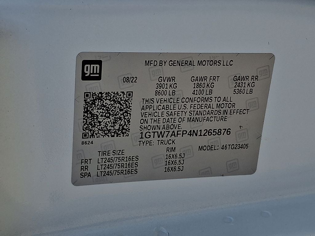 2022 GMC Savana Cargo RWD 2500 Regular Wheelbase Work Van