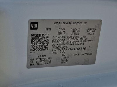 2022 GMC Savana Cargo RWD 2500 Regular Wheelbase Work Van