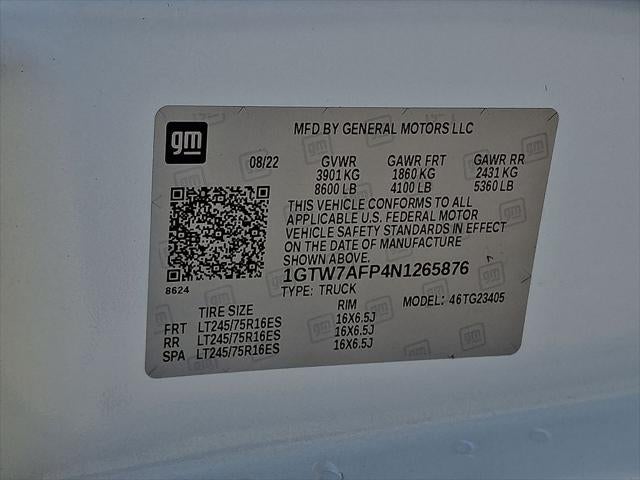 2022 GMC Savana Cargo RWD 2500 Regular Wheelbase Work Van