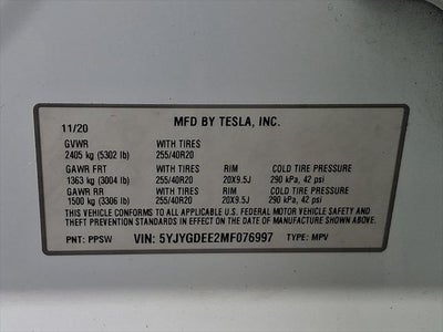 2021 Tesla Model Y Long Range Dual Motor All-Wheel Drive