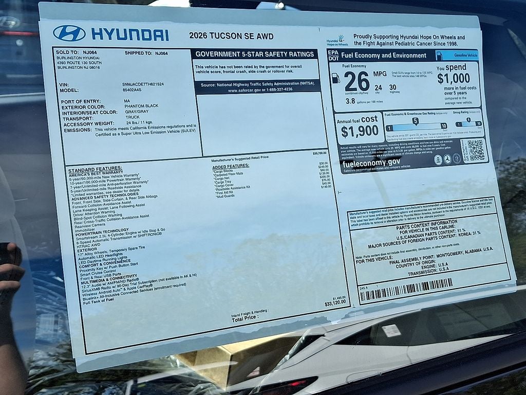 2026 Hyundai TUCSON SE
