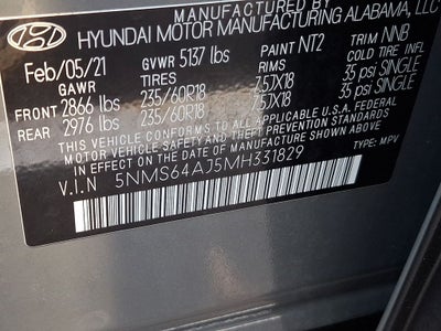 2021 Hyundai SANTA FE SEL