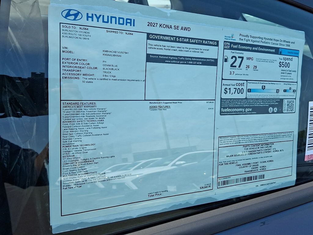 2027 Hyundai KONA SE