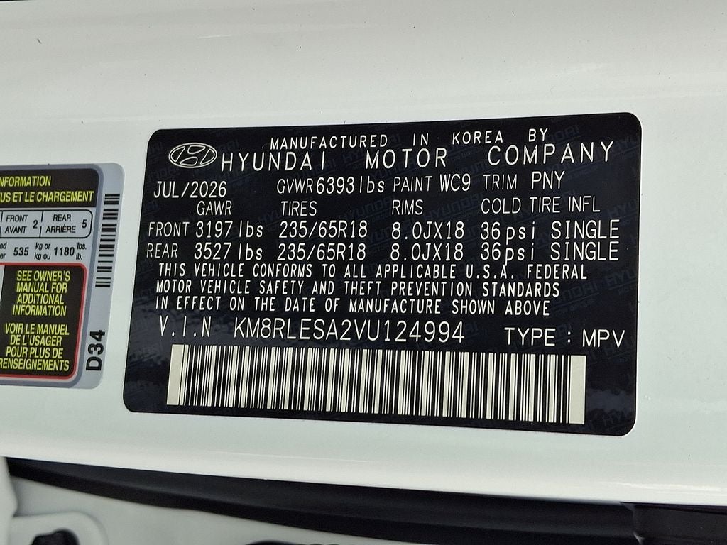 2027 Hyundai PALISADE HYBRID Calligraphy 7 Passenger