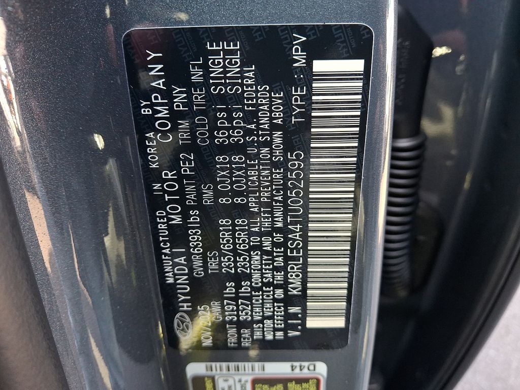 2026 Hyundai PALISADE HYBRID SEL 8 Passenger